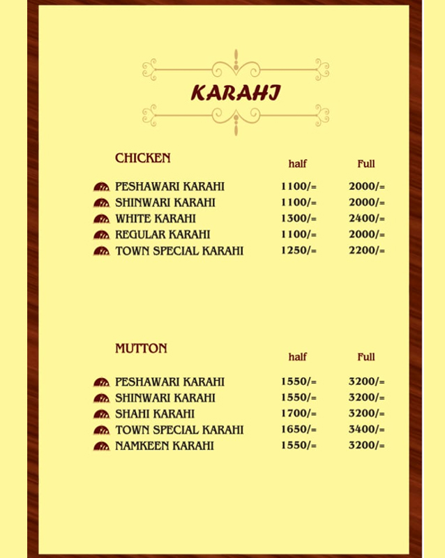 BBQ TOWN  menu