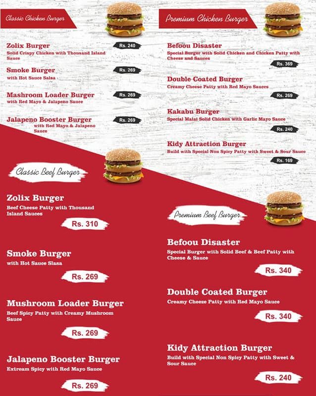 Befoou Restaurant menu