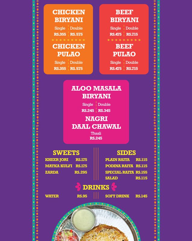 Biryani Nagar menu
