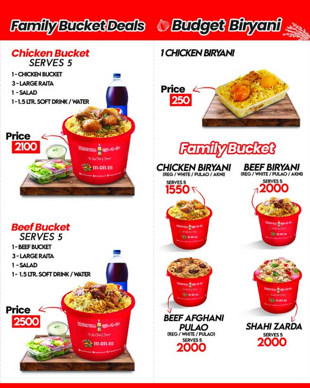 Biryani Wala menu