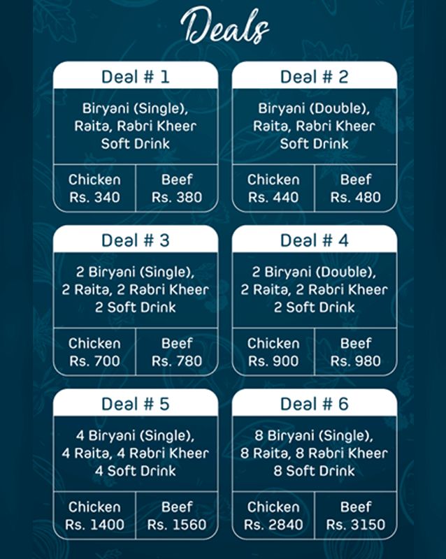 Biryummi Bistro menu