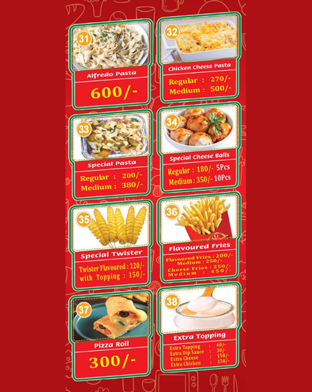 Bites 4 Delight menu