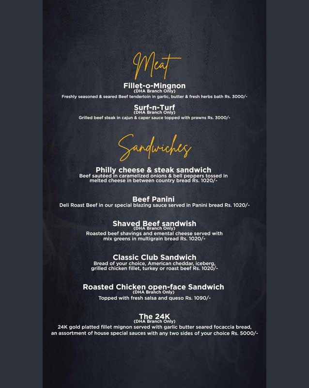 Blazing Buds menu