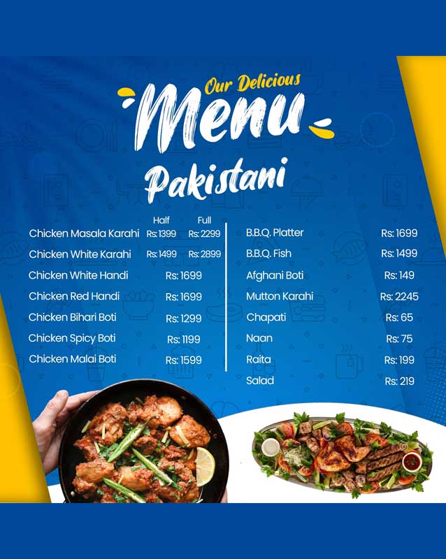 Blue Sparrow Cafe menu