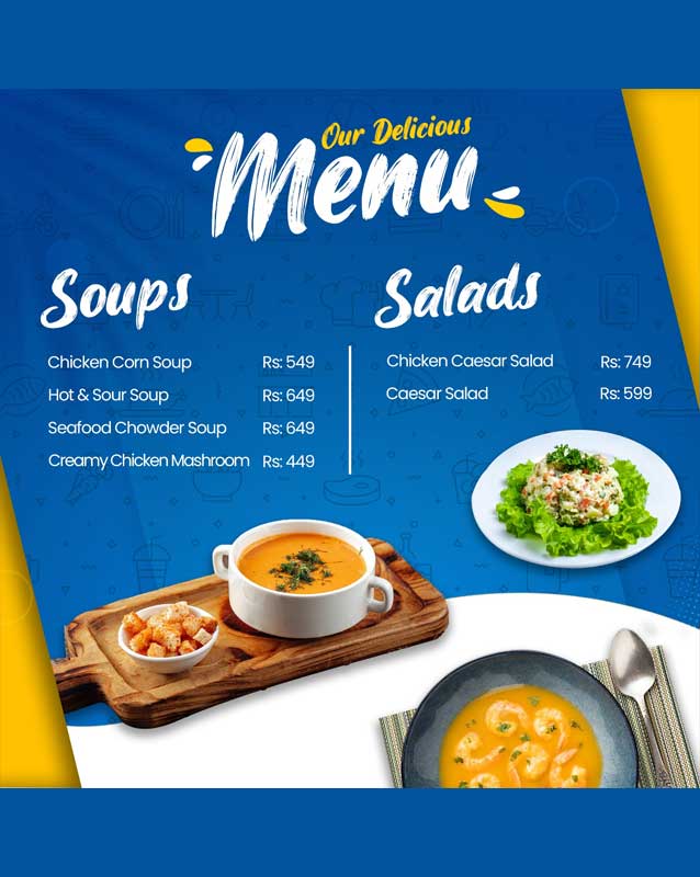 Blue Sparrow Cafe menu