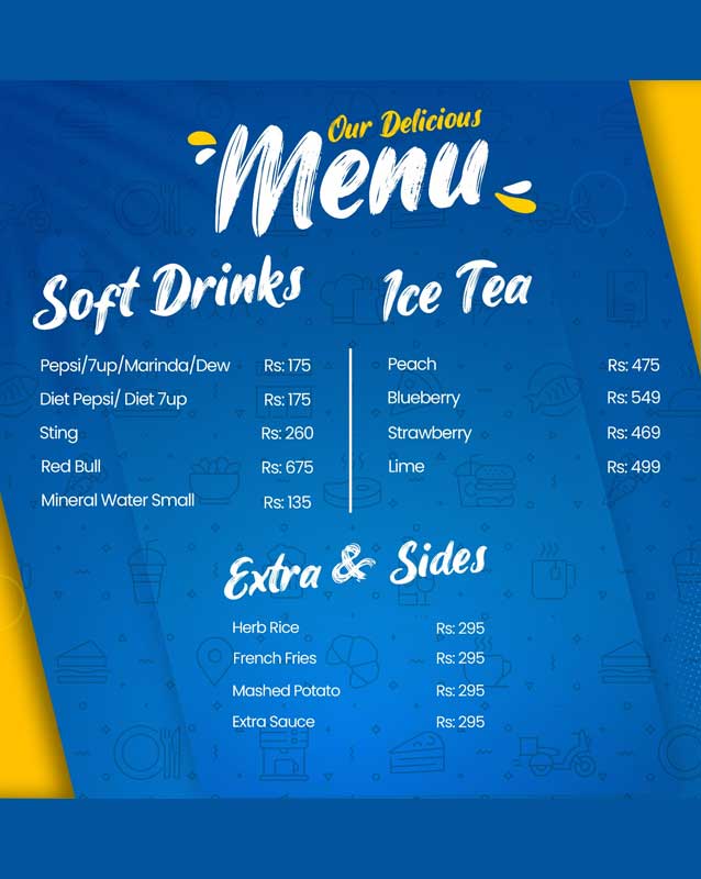 Blue Sparrow Cafe menu