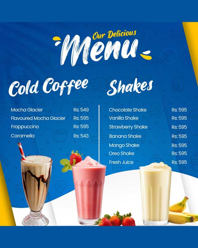 Blue Sparrow Cafe menu