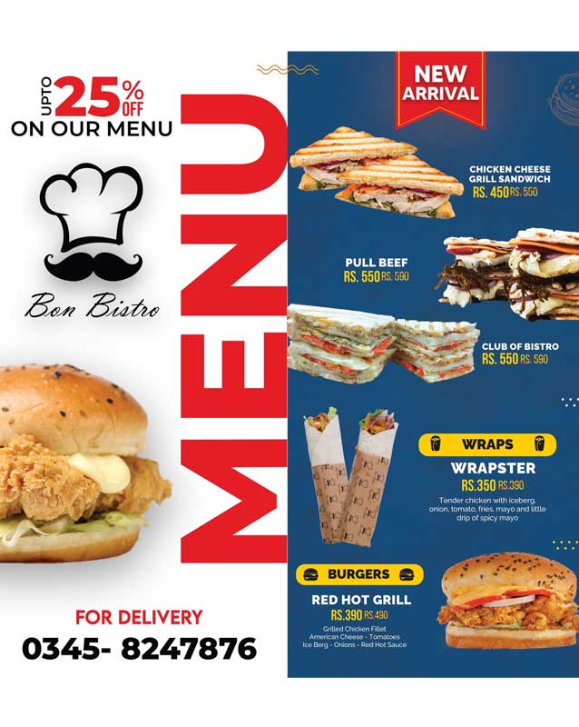 Bon Bistro menu