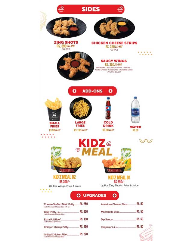 Bon Bistro menu