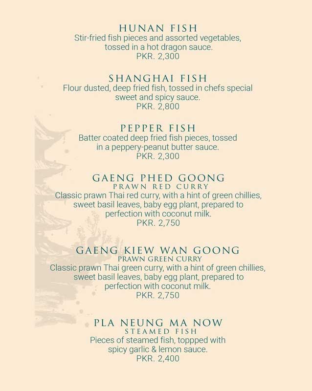 Bonsai Pan Asian Kitchen menu