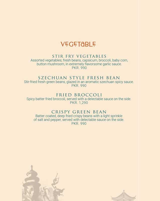 Bonsai Pan Asian Kitchen menu