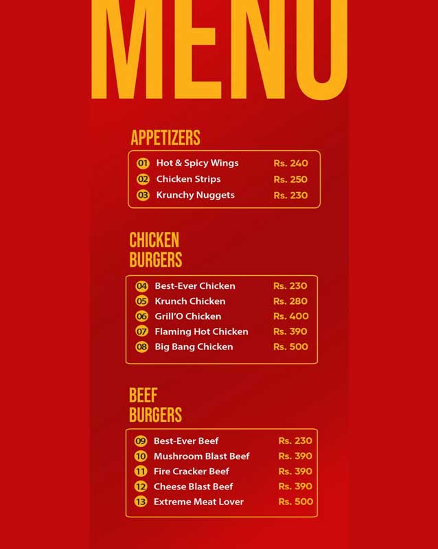 Bun-B menu