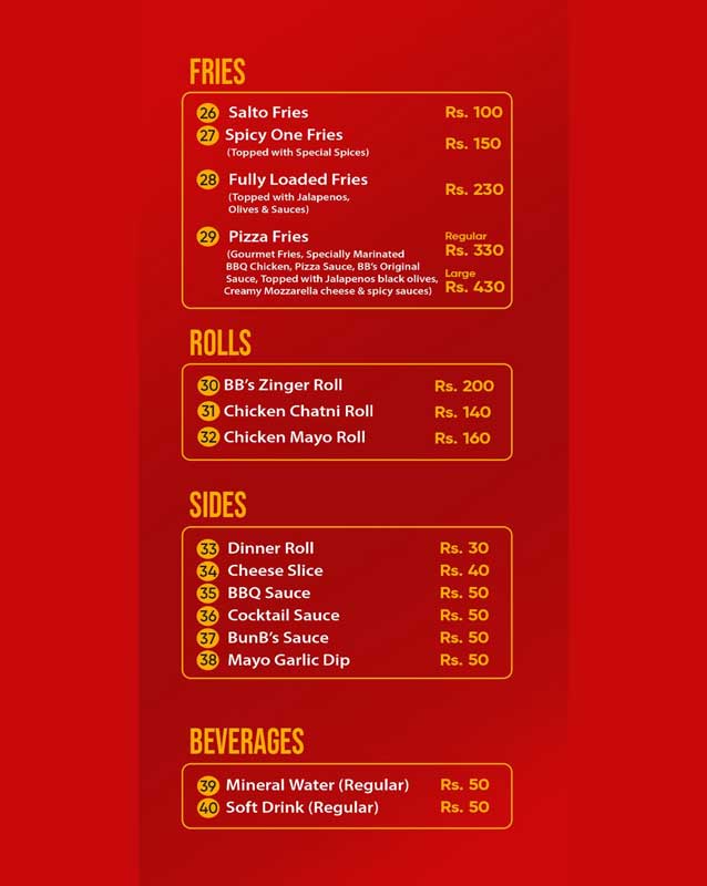 Bun-B menu