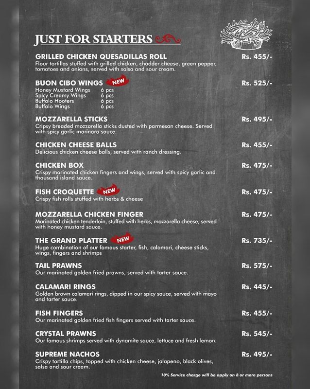 Buon Cibo menu