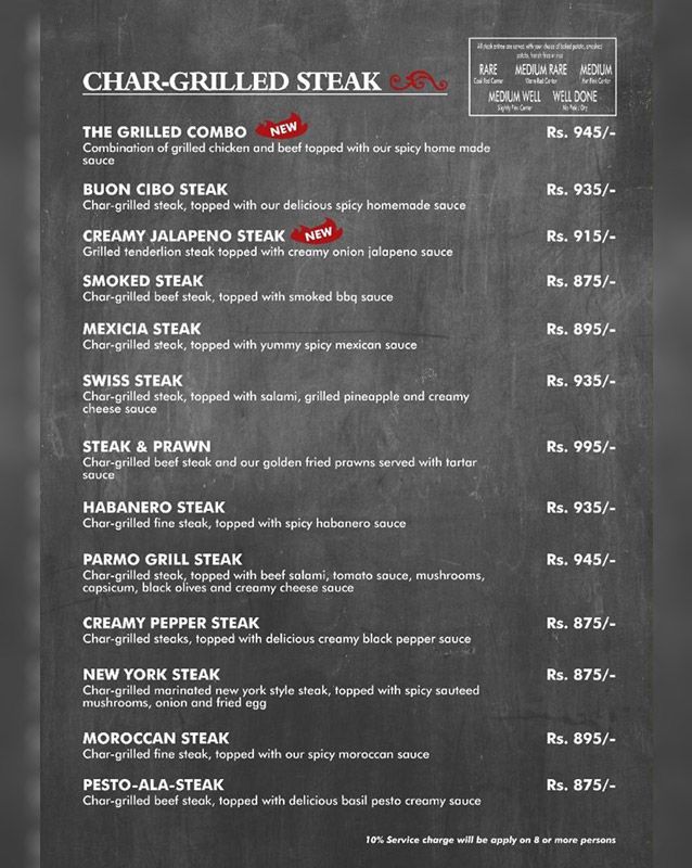 Buon Cibo menu