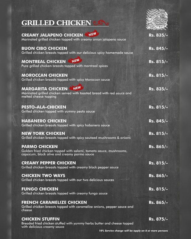 Buon Cibo menu