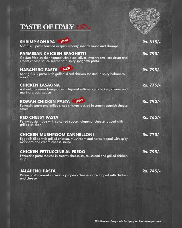 Buon Cibo menu