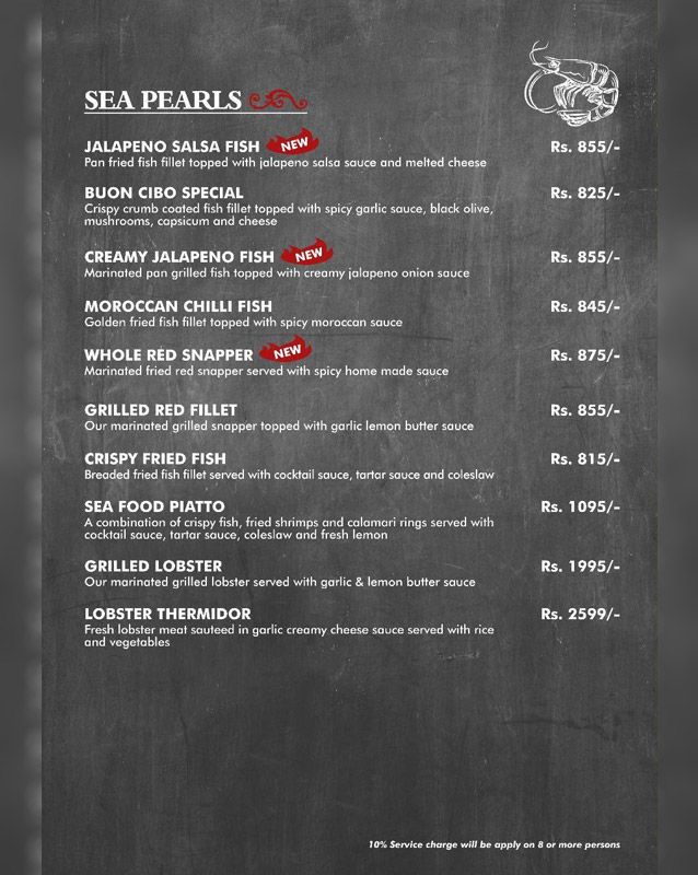 Buon Cibo menu