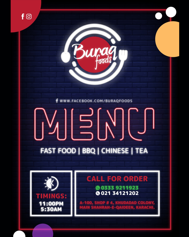 Buraq Foods menu
