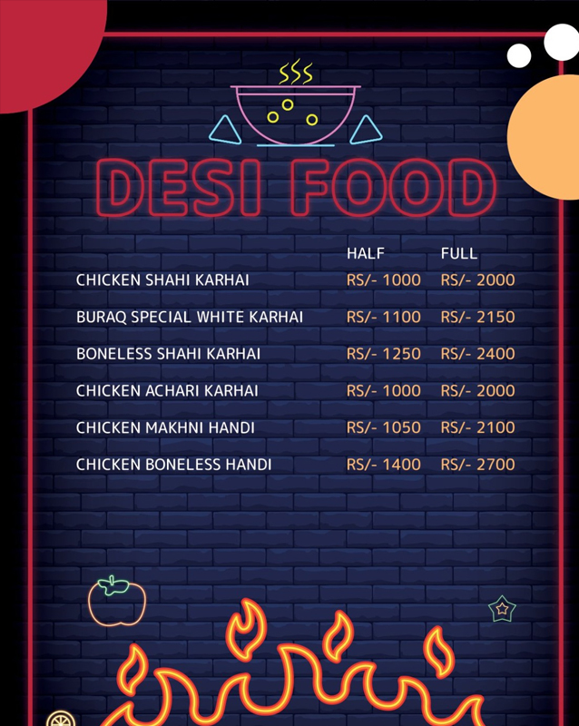 Buraq Foods menu