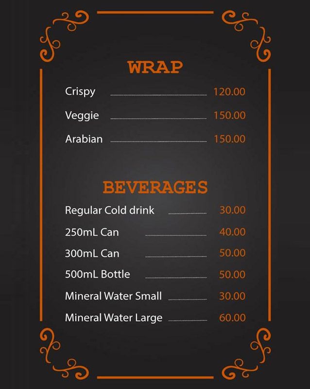 Burger Octane menu