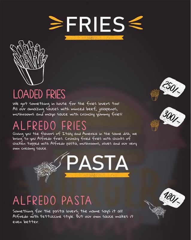 Burger Wrap menu