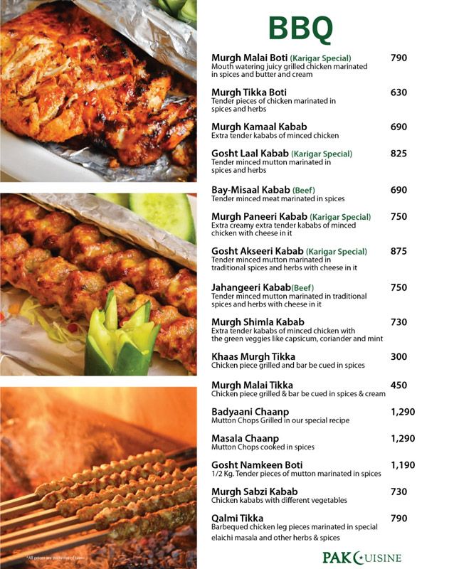 Butt Karahi By Pak Cuisine menu