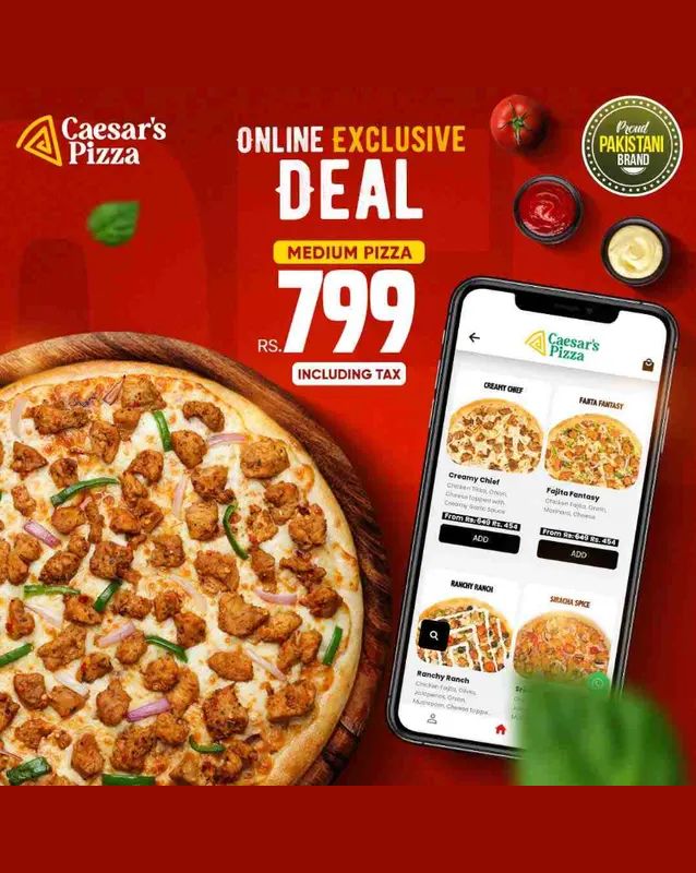 Caesar's Pizza menu