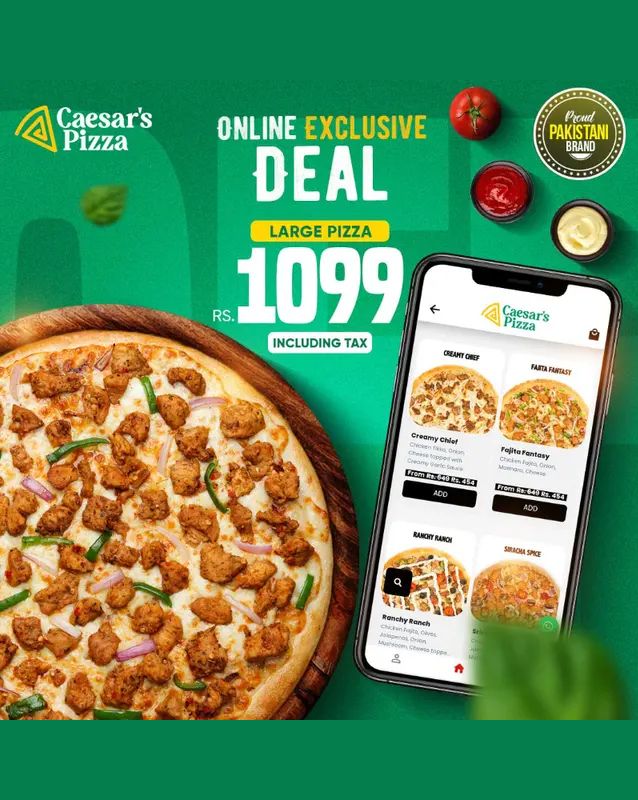 Caesar's Pizza menu