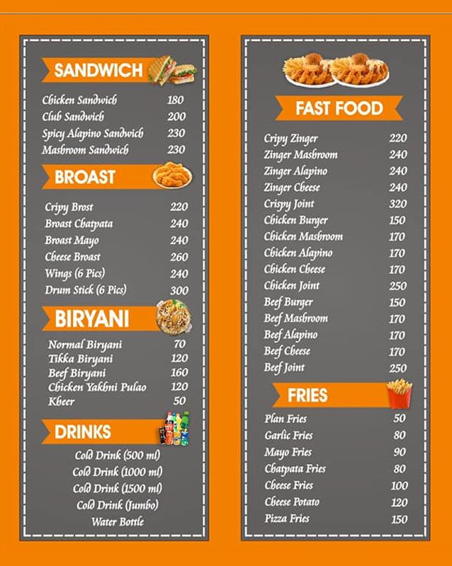Cafe 80 Twenty menu