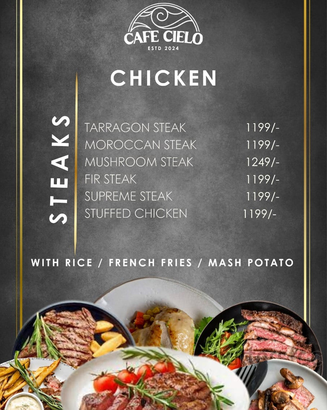 Cafe Cielo  menu