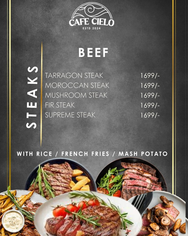 Cafe Cielo  menu