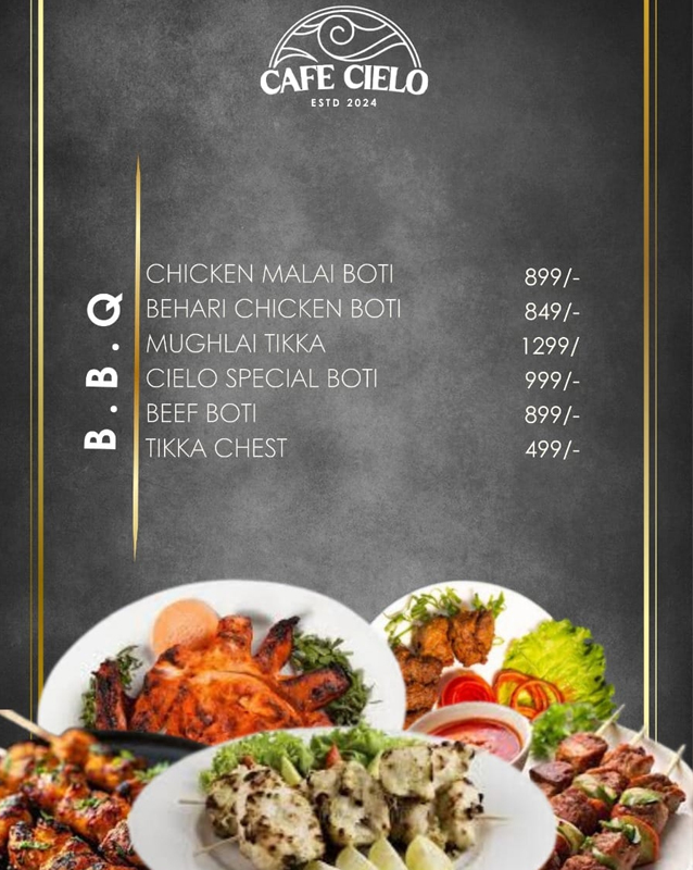 Cafe Cielo  menu