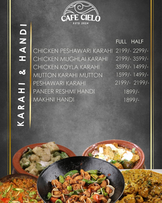 Cafe Cielo  menu
