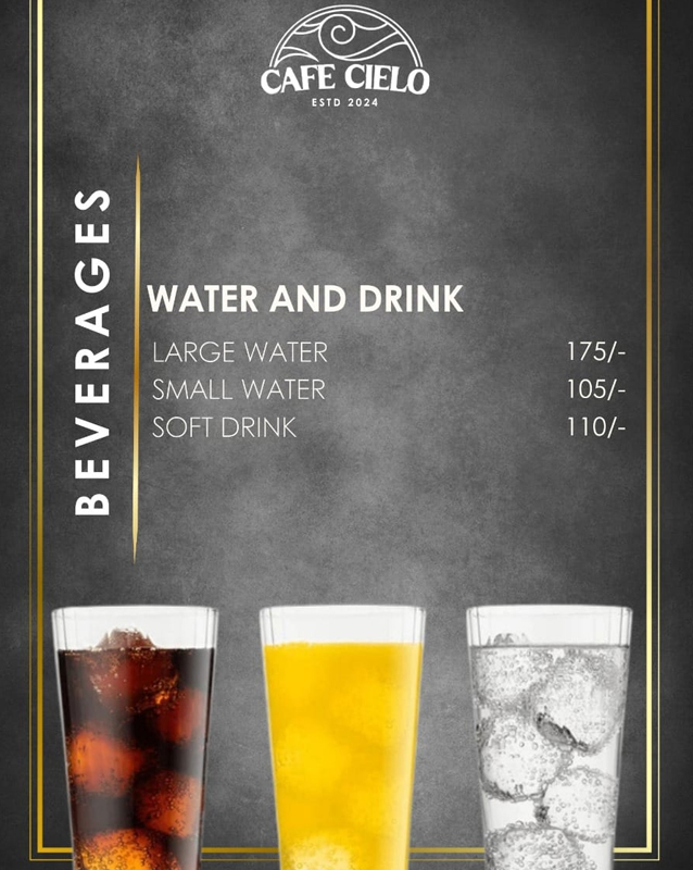 Cafe Cielo  menu