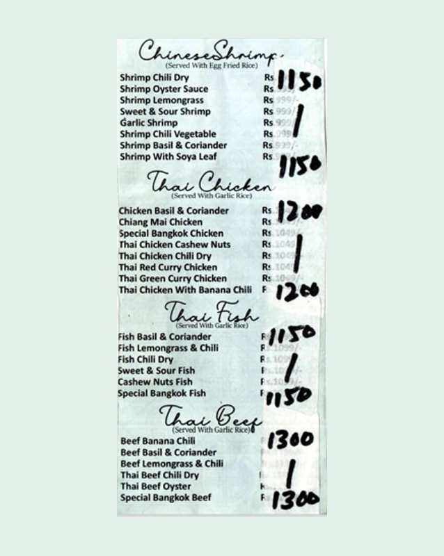 Cafe Clifton menu
