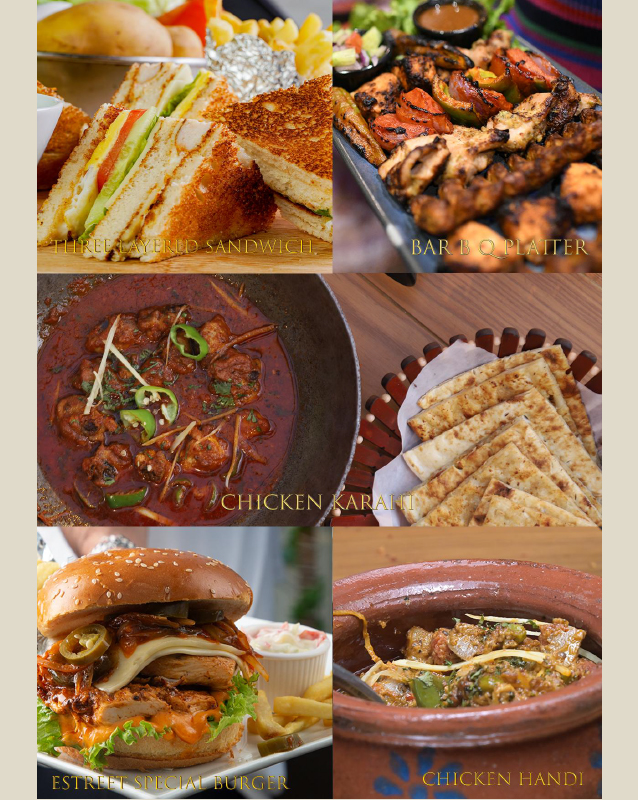 Cafe E-Street menu