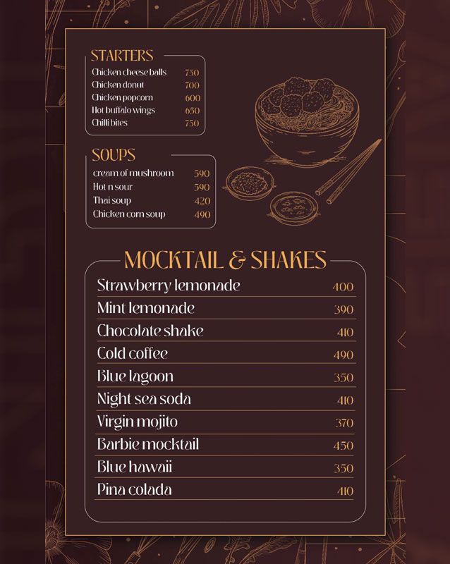 Cafe Ignite menu