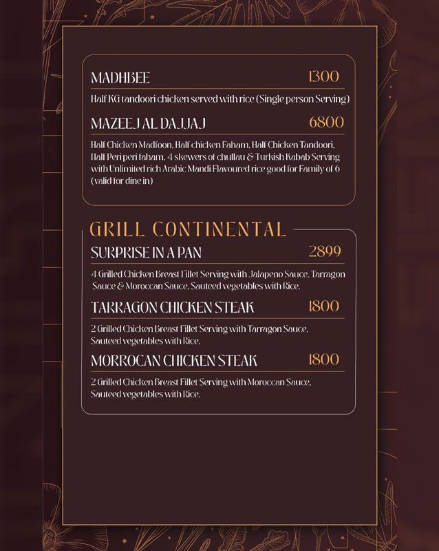 Cafe Ignite menu