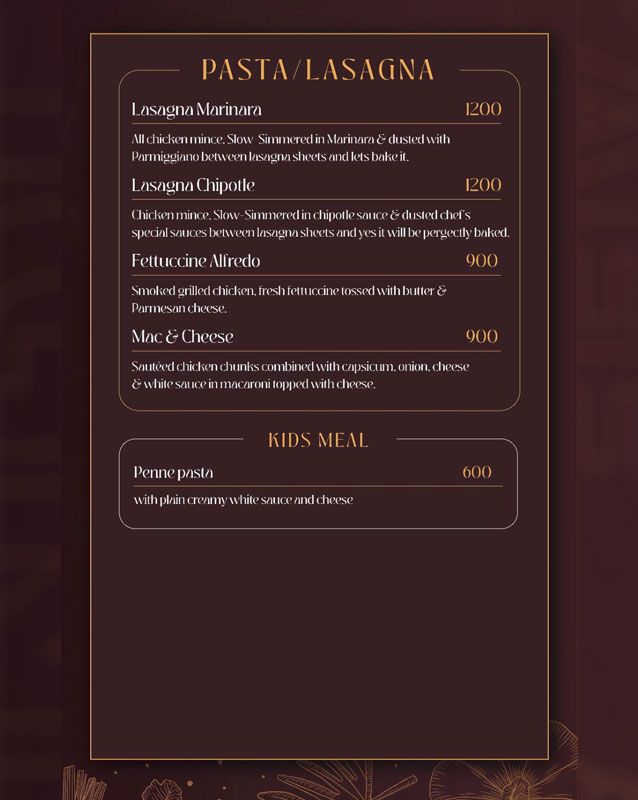 Cafe Ignite menu