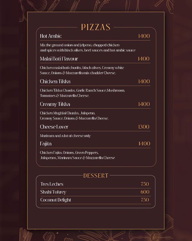 Cafe Ignite menu