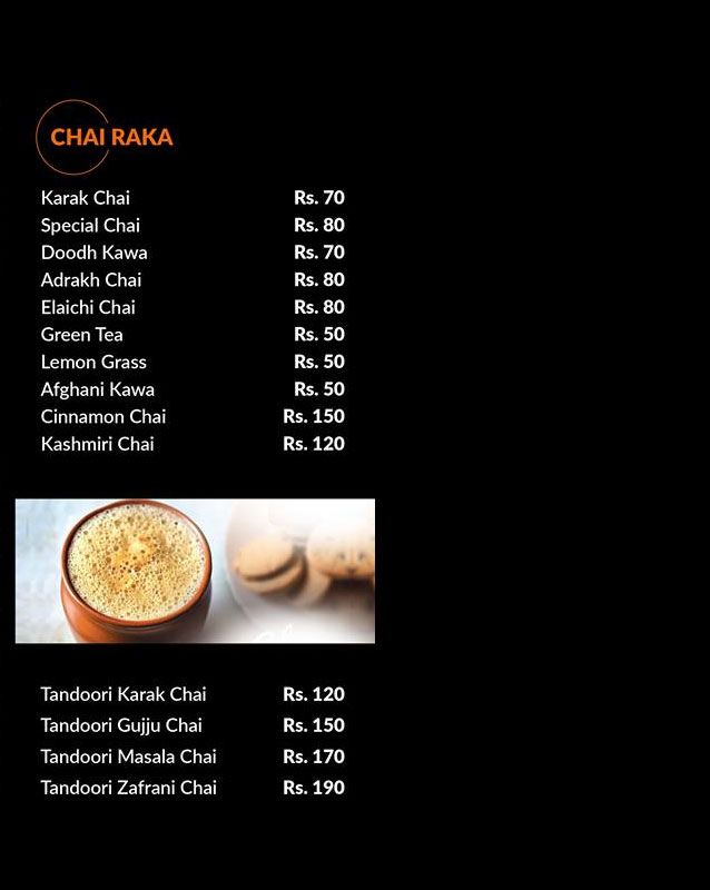 Cafe Karachi menu