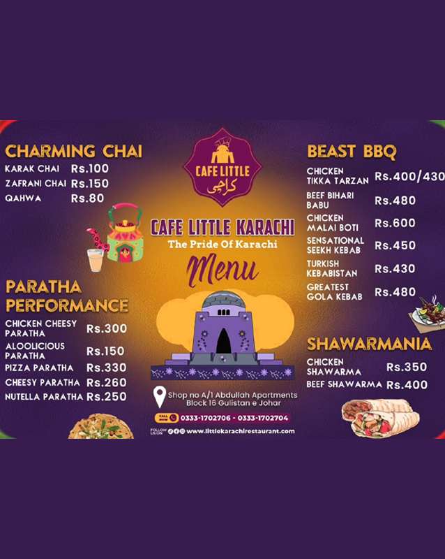 Cafe Little Karachi  menu