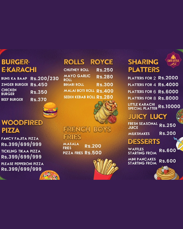 Cafe Little Karachi  menu