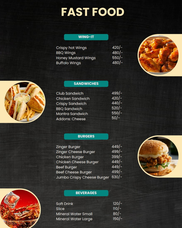 Cafe Mantra  menu
