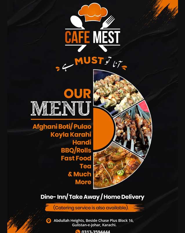 Cafe Mest menu