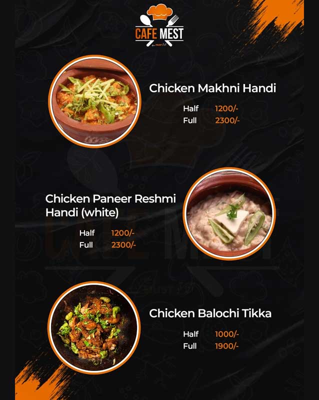 Cafe Mest menu