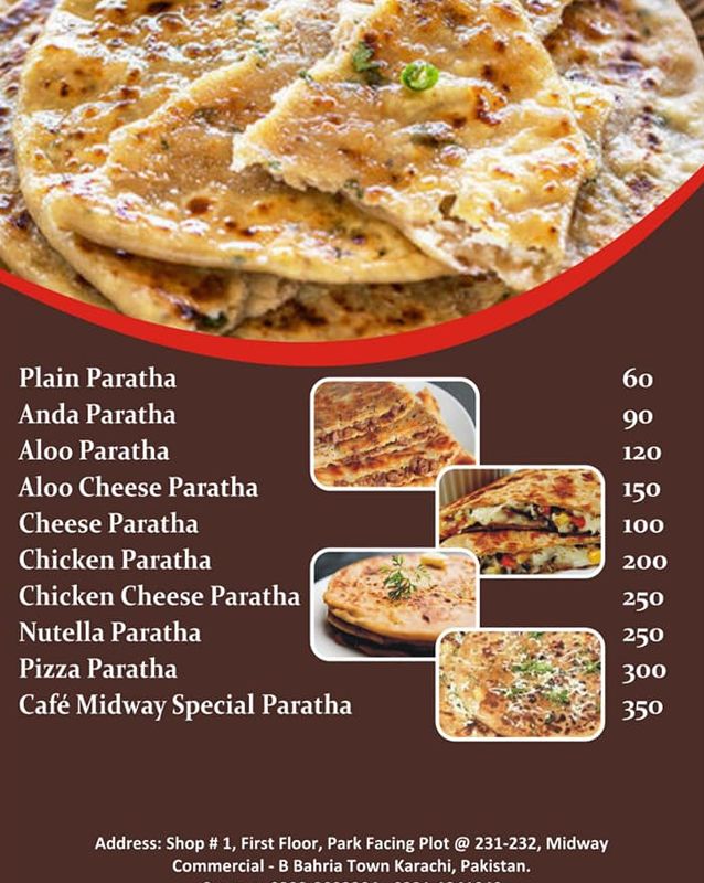 Cafe Midway menu