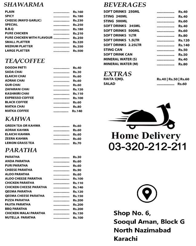 Cafe Relish menu