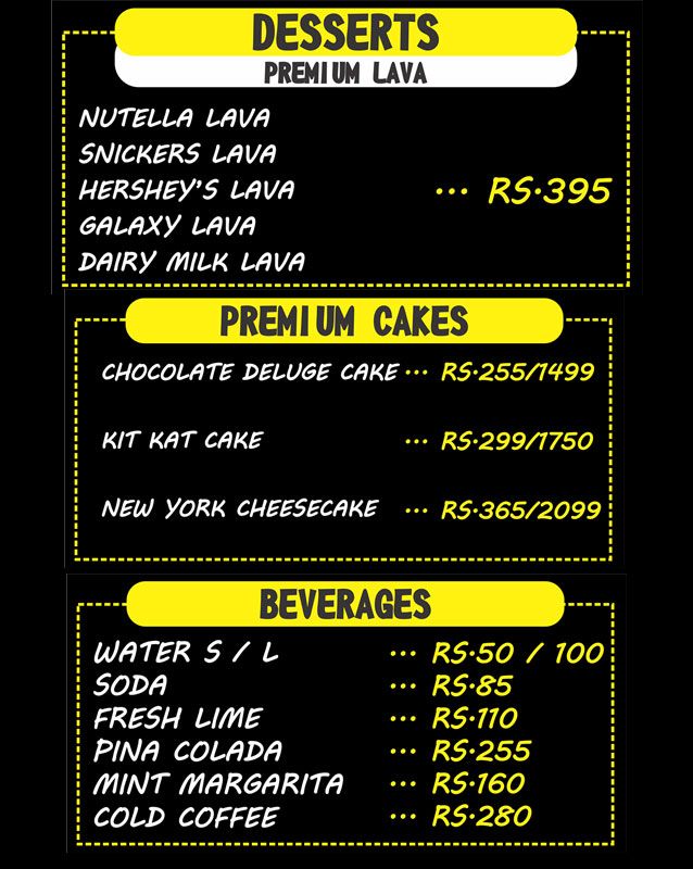 Cafe Serenity menu